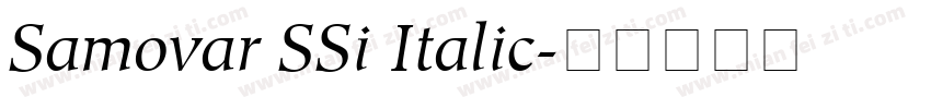 Samovar SSi Italic字体转换